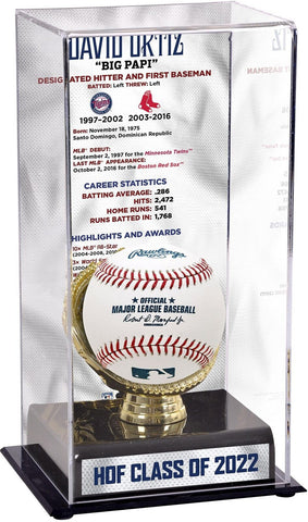 David Ortiz Boston Red Sox Tall Player Retirement Baseball Display Case