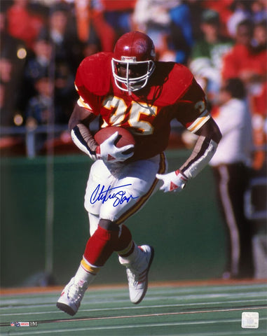 Christian Okoye Signed Kansas City Chiefs Action 16x20 Photo - (SCHWARTZ COA)