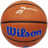 ALLEN IVERSON AUTOGRAPHED SIGNED 76ERS LOGO BASKETBALL BECKETT WITNESS 232870