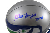 Steve Largent Autographed Seattle Seahawks Mini Helmet VSR4 HOF Beckett 54760