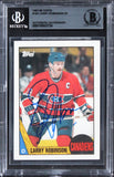 Canadiens Larry Robinson Authentic Signed 1987 Topps #192 Card BAS Slabbed 2