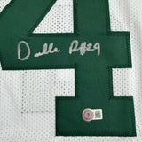 Autographed/Signed Darrelle Revis New York White Football Jersey Beckett BAS COA