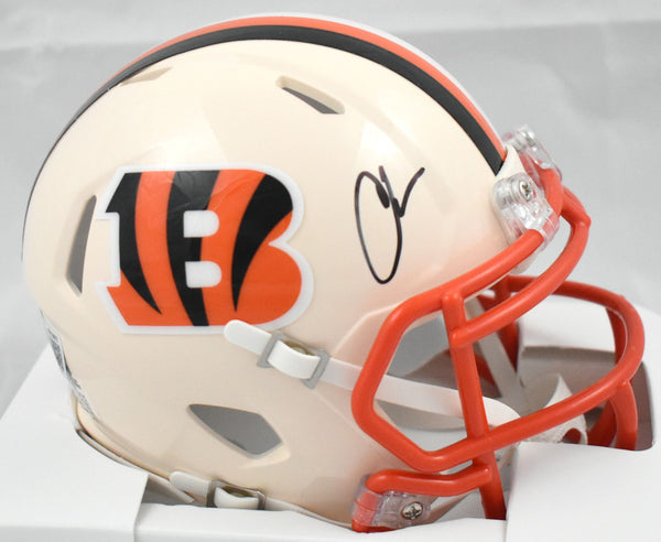 Chad Johnson Autographed Cincinnati Bengals Retro Speed Mini Helmet - Beckett