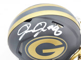 JOSH JACOBS AUTOGRAPHED PACKERS SLATE GRAY SPEED MINI HELMET BECKETT 230237
