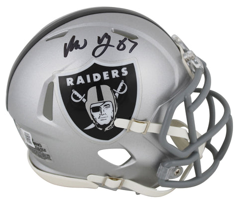 Raiders Michael Mayer Authentic Signed Speed Mini Helmet BAS Witnessed
