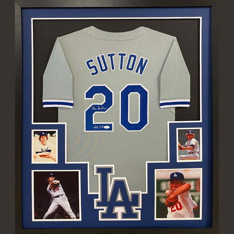 Don Sutton Autographed Signed Framed Los Angeles Dodgers Jersey JSA