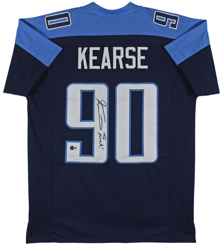 Jevon Kearse "The Freak" Signed Navy Blue Pro Style Jersey BAS Witness #W598016