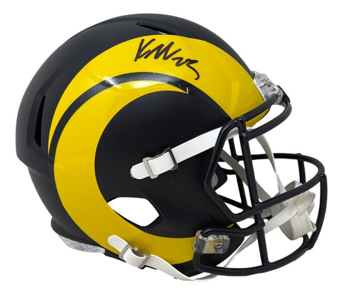 Kyren Williams Signed Los Angeles Rams FS Rivalries Speed Replica Helmet BAS