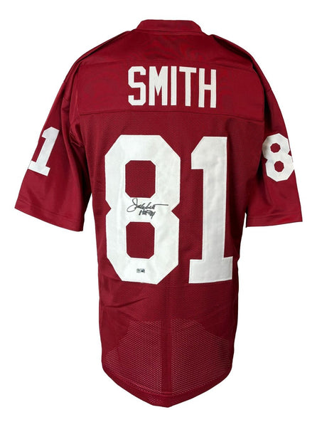 Jackie Smith St. Louis Signed Red Football Jersey HOF 94 Sports Integrity