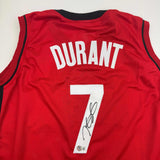 Autographed/Signed Kevin Durant Houston Red Basketball Jersey Beckett BAS COA