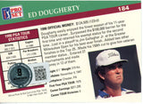 Ed Dougherty Signed 1991 Pro Set #184 Trading Card Beckett 44850