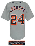 Miguel Cabrera (TIGERS) Signed Grey Custom Baseball Jersey - (SCHWARTZ COA)