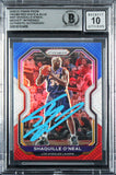 Lakers Shaquille O'Neal Signed 2020 Panini Prizm RW&B #207 Card Auto 10 BAS Slab