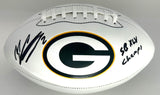 Packers MASON CROSBY Signed Wilson White Panel Football AUTO w/ SB Champs - JSA