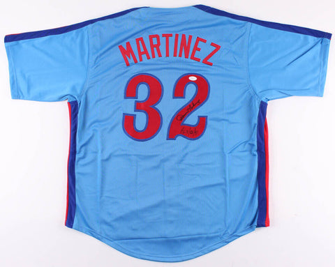 Dennis Martinez Signed Montreal Expos "El Presidente"Jersey Inscribed PG 7/28/91