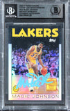 Magic Johnson Signed 2000 Topps Chrome CTNW Refractors #MJ4 Card BAS Slabbed