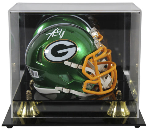 Packers Aaron Jones Authentic Signed Flash Speed Mini Helmet W/ Case BAS Witness