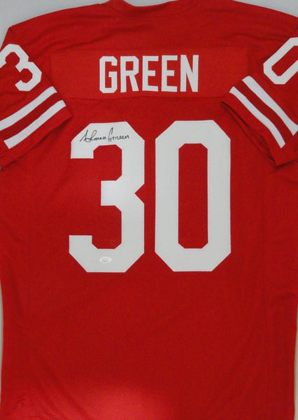 Nebraska Cornhuskers AHMAN GREEN Signed Custom Red Replica Jersey AUTO - JSA