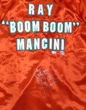 Ray "Boom Boom" Mancini Autographed Red Boxing Robe Beckett BAS QR #BH26859