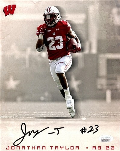 WI Badgers JONATHAN TAYLOR Signed 8X10 Photo #8 AUTO - 2020 Draft Pick - JSA
