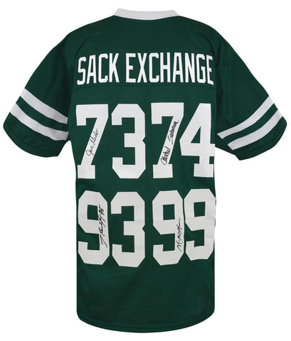 New York Sack Exchange Signed Green T/B Custom Football Jersey - (SCHWARTZ COA)