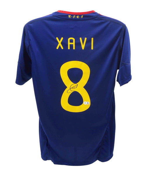 Xavi Signed Spain National Team Adidas Jersey (Beckett) 2010 World Cup Champion