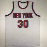 Autographed/Signed Bernard King New York White Jersey Beckett BAS COA