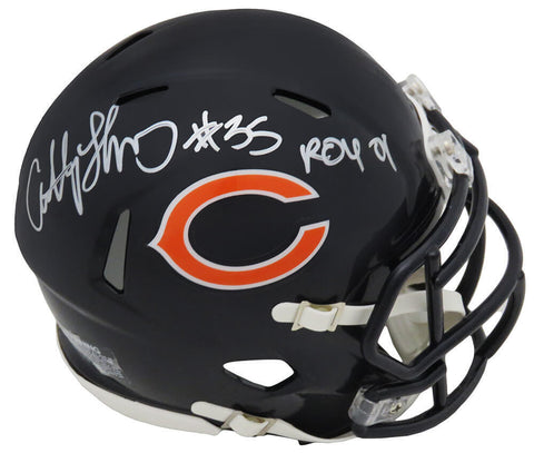 Anthony Thomas Signed Chicago Bears Riddell Speed Mini Helmet w/ROY'01 (SS COA)
