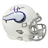 Justin Jefferson Minnesota Vikings Signed Riddell Alternate Mini Helmet BAS