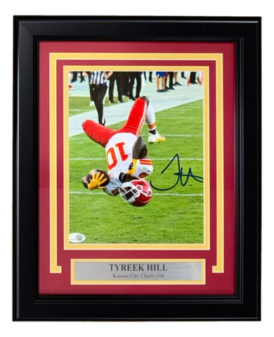 Tyreek Hill Signed Framed 8x10 Kansas City Chiefs Photo JSA QR Hologram