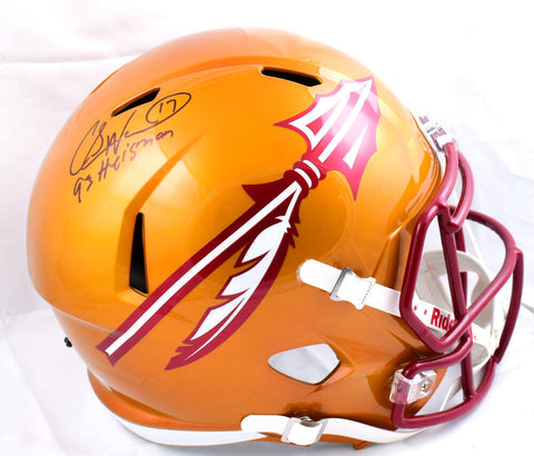 Charlie Ward Signed Seminoles F/S Flash Speed Helmet W/Heisman-Beckett W Holo