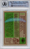 Eric Dickerson Autographed 1984 Topps #280 Trading Card HOF Beckett Slab 39226