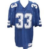 Tony Dorsett Signed Dallas Cowboys Russell Blue 48 Jersey 2 Insc BAS 48480