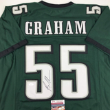 Autographed/Signed Brandon Graham Philadelphia Green Football Jersey JSA COA
