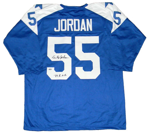 LEE ROY JORDAN AUTOGRAPHED SIGNED DALLAS COWBOYS #55 THROWBACK JERSEY TRISTAR