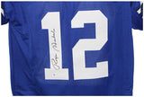 Roger Staubach Autographed/Signed Pro Style Blue XL Jersey BAS 32787
