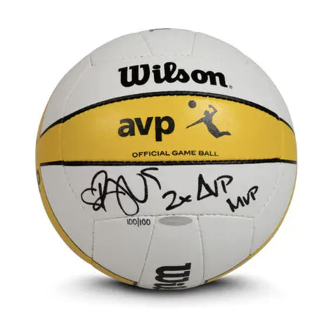 Kerri Walsh Jennings Autographed & Inscribed Wilson Retro AVP Volleyball UDA