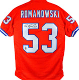 Bill Romanowski Autographed Pro Style Orange Jersey-Beckett Hologram *Black