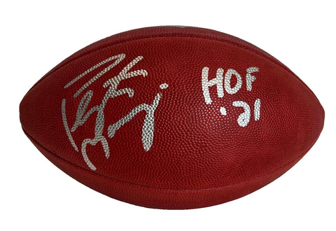 Peyton Manning Autographed NFL Football Inscribed "HOF 21" -- Fanatics COA