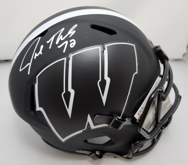 Badgers JOE THOMAS Signed Full Size Replica ECLIPSE Spd Helmet AUTO JSA
