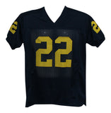 Ty Law Autographed/Signed College Style Blue XL Jersey BAS 33202