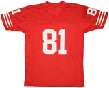 SAN FRANCISCO 49ERS RUSS FRANCIS AUTOGRAPHED RED JERSEY PSA/DNA STOCK #212447