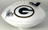 XAVIER McKINNEY Signed White Panel Replica Football AUTO - Green Bay Packers JSA