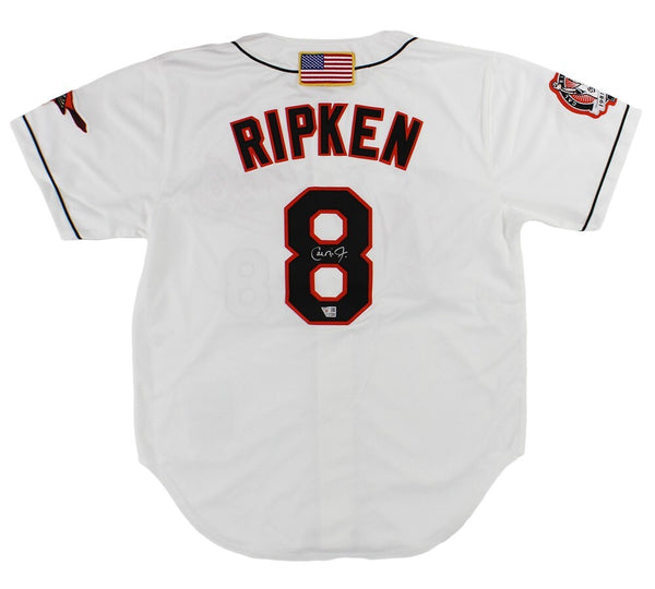 Cal Ripken Jr. Signed Baltimore Orioles Mitchell & Ness Authentic 2001 White MLB