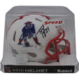 Ty Law Autographed/Signed New England Patriots TB Mini Helmet Beckett 48124