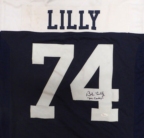 Dallas Cowboys Bob Lilly Autographed Blue Jersey "Mr. Cowboy" JSA #W909978