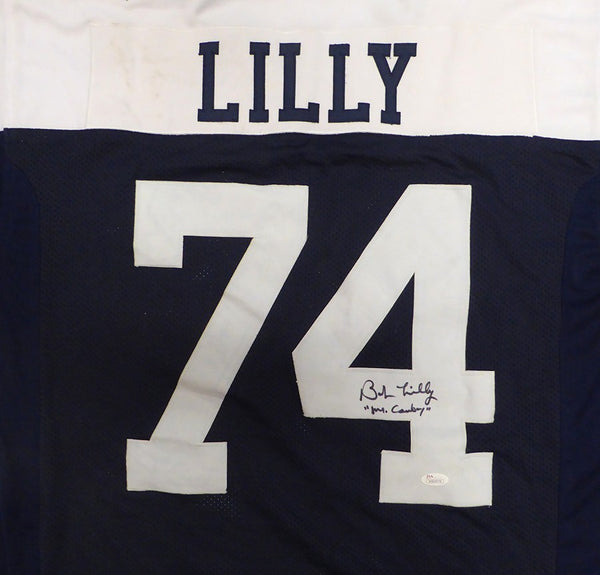 Dallas Cowboys Bob Lilly Autographed Blue Jersey "Mr. Cowboy" JSA #W909978