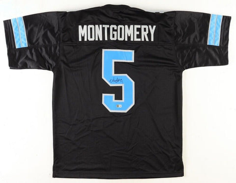 David Montgomery Signed Detroit Lions Black Jersey (Beckett) Ex-Iowa State R.B.