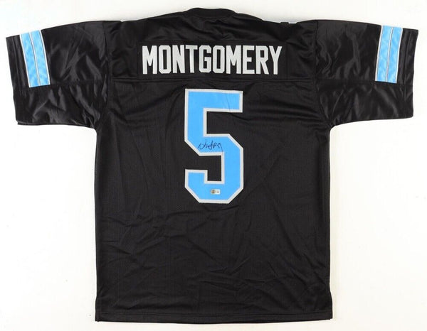 David Montgomery Signed Detroit Lions Black Jersey (Beckett) Ex-Iowa State R.B.