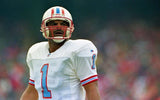 Warren Moon Signed Houston Oilers 35"x43" Framed Jersey (JSA COA) 9xPro Bowl QB